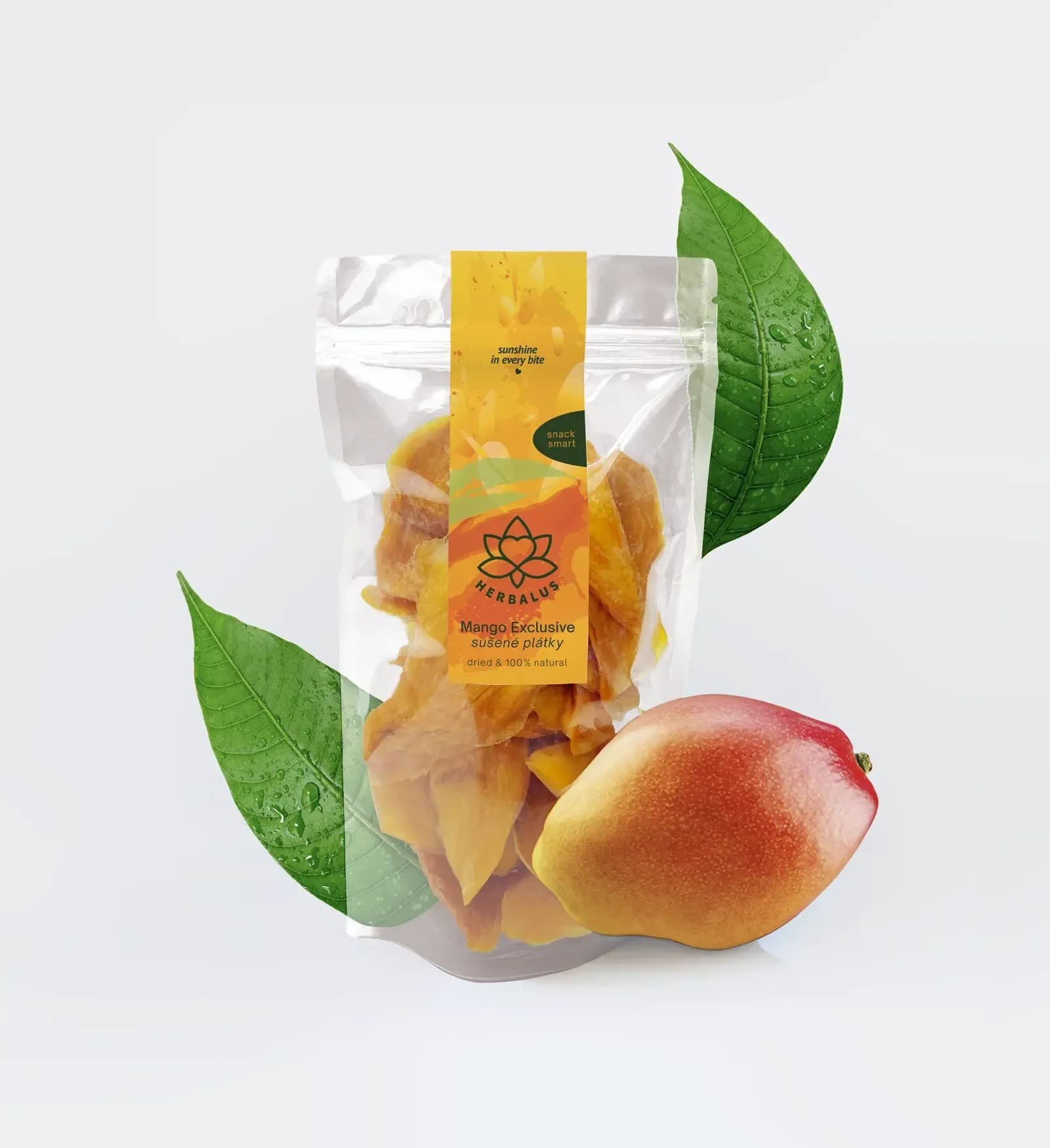 Herbalus Organic - MANGO EXCLUSIVE - sušené plátky, nesířené a bez přidaného cukru