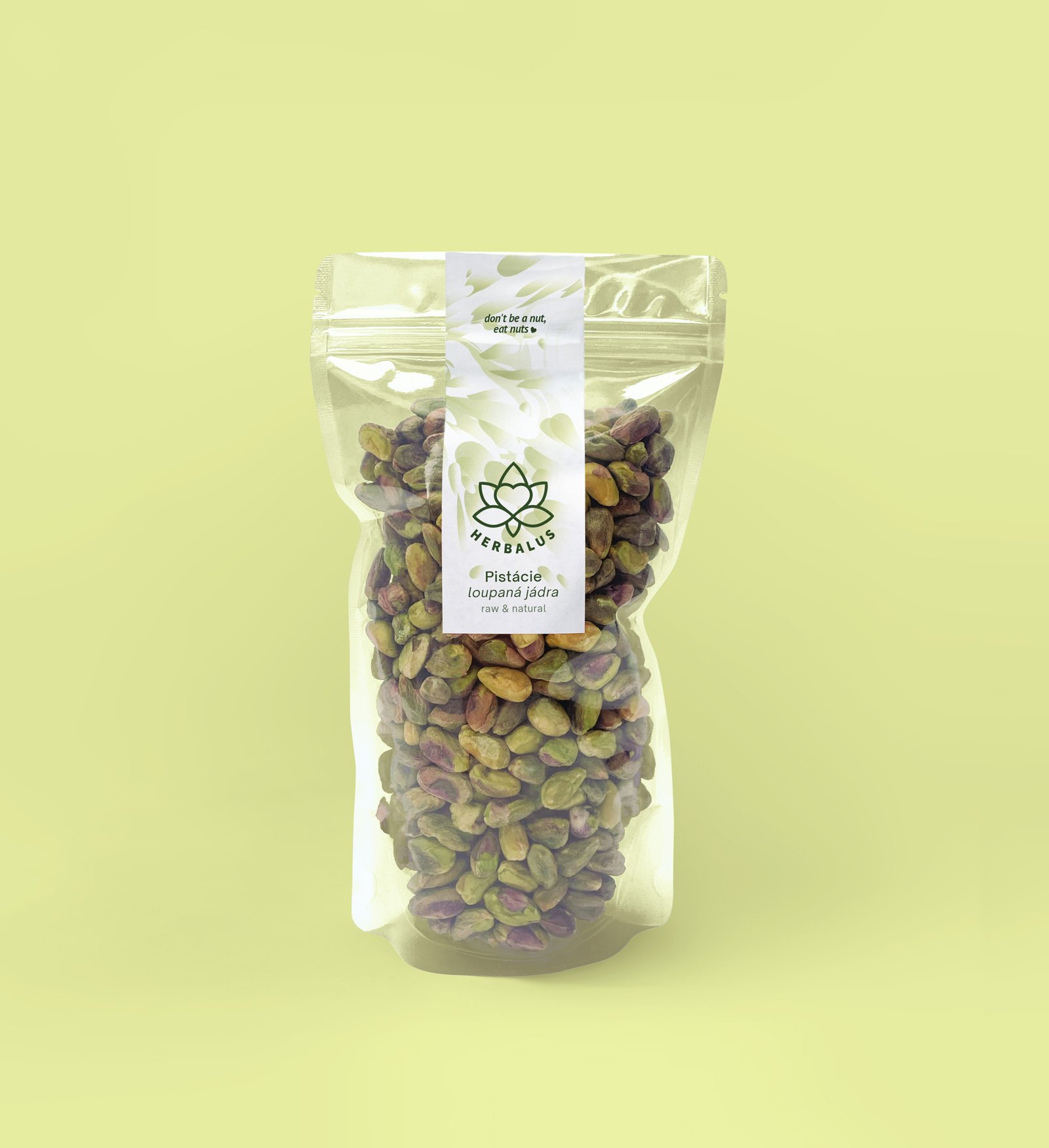 Herbalus Organic - Pistácie raw & natural loupaná jádra