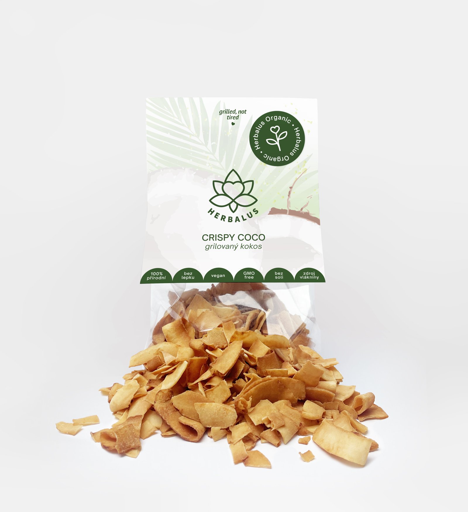 Herbalus Organic - CRISPY COCO - Grilovaný kokos 50 g