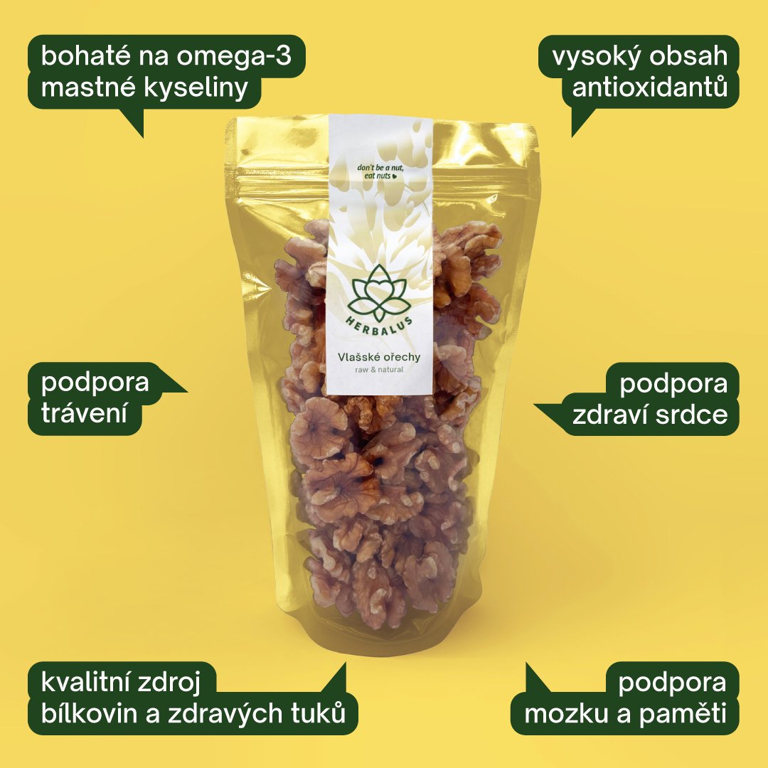 Herbalus Organic - Vlašské ořechy raw & natural