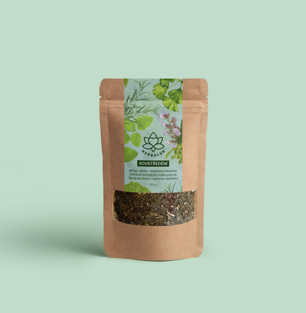 Herbalus Organic - SOUSTŘEDĚNÍ - bylinná směs, 50 g 