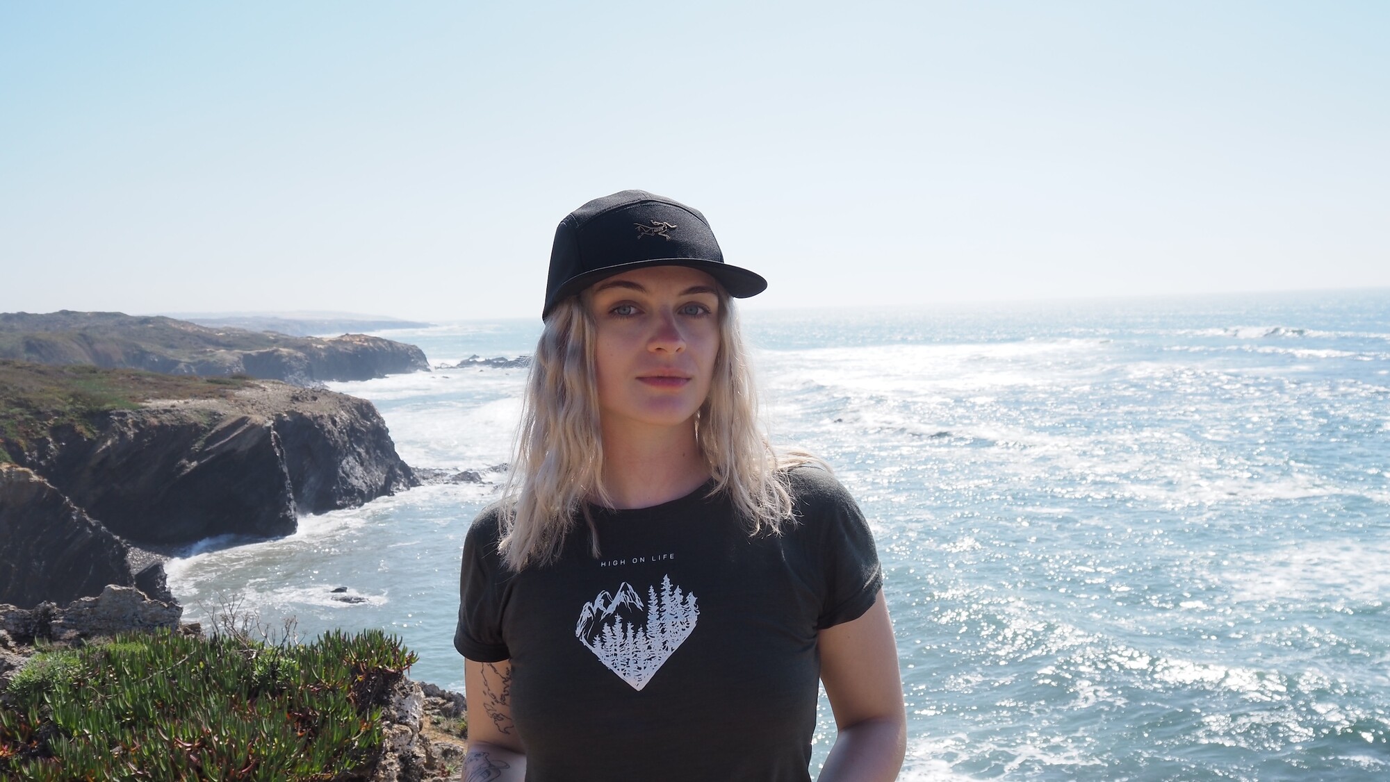 Merino Air dámské triko – High on life – LIMITOVANÁ EDÍCIA – Herbalus & Sensor